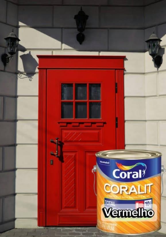 ESMALTE VERMELHO A  BASE DE  AGUA 3,6LT CORAL - 3.6L