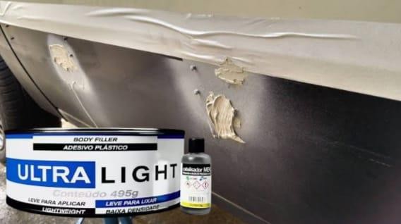 MASSA PLASTICA ULTRA LIGHT 495G MAXRUBBER - 495G