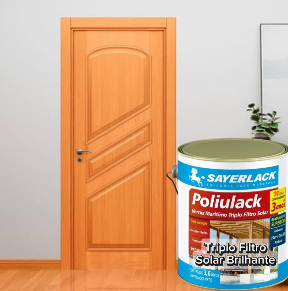 VERNIZ POLIULACK NATURAL BR 3,6L SAYERLACK - 3,6L