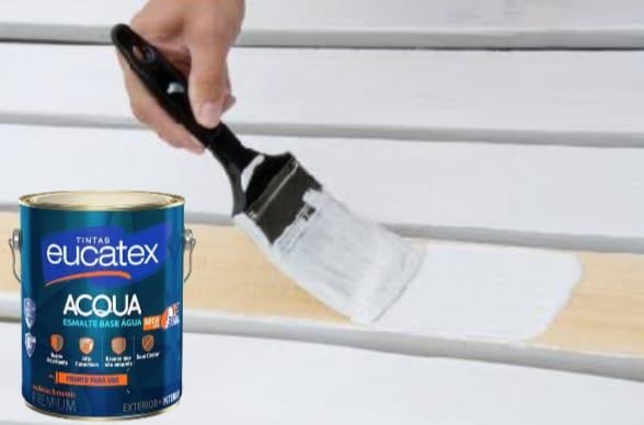 ESMALTE BRANCO FOSCO Á BASE DE ÁGUA 3,6L EUCATEX