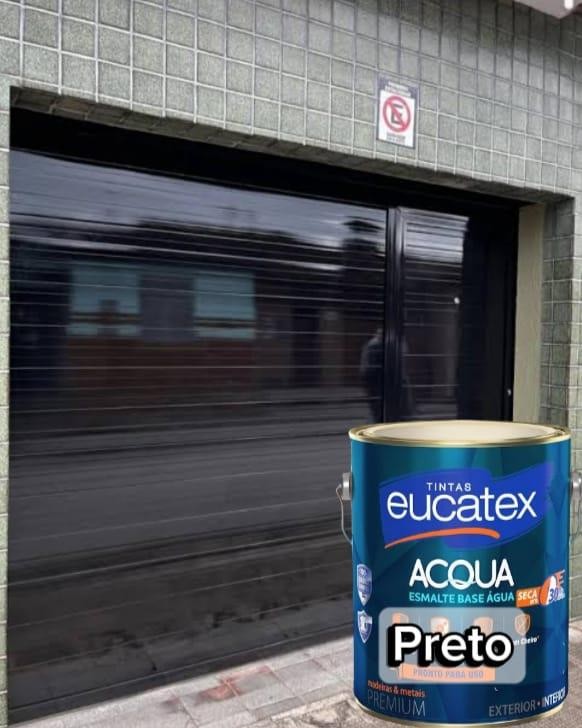 ESMALTE PRETO BRILHANTE A BASE DE AGUA 3,6L EUCATEX
