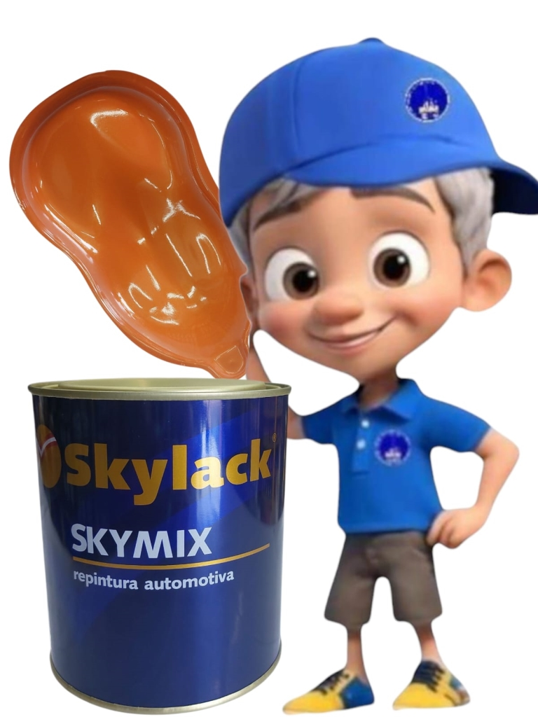 TINTA BASE POLIESTER LARANJA LUMINUS   100 ML SKYLACK -