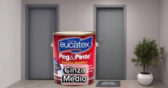 ESMALTE CINZA MEDIO BR 900ML EUCATEX - 900ML