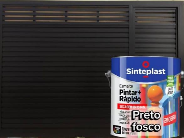 ESMALTE PRETO FOSCO  3,6LT  SINTEPLAST - 3,6L