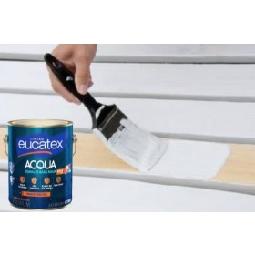 ESMALTE BRANCO FOSCO Á BASE DE ÁGUA 3,6L EUCATEX