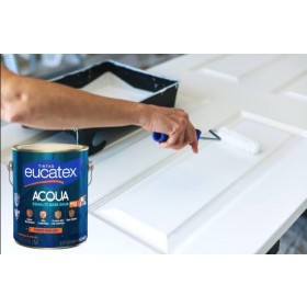 ESMALTE BRANCO FOSCO BASE AGUA   900ML EUCATEX