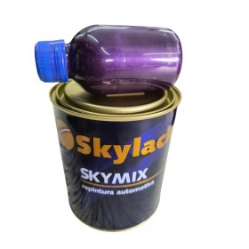 TINTA BASE POLIESTER VIOLETA TWIX METALICA COM FLAKES  900 ML SKYLACK - 1/4